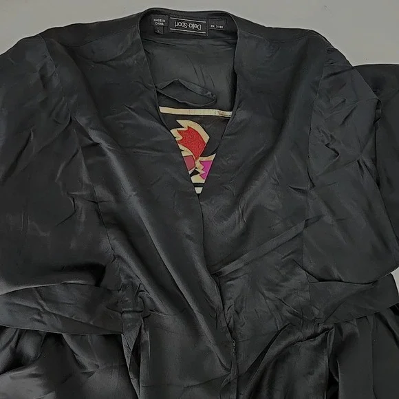 80s Silk Kimono Jacket & Top L Geisha Art To Wear 2pc RARE Colorful Della-Sport - Picture 10 of 12